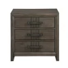 Landon 3 Drawer Nightstand In Walnut