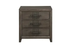 Landon 3 Drawer Nightstand In Walnut
