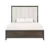 Landon Upholstered Panel Bed In Walnut, Queen