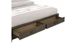 Landon Upholstered Panel Bed In Walnut, Queen