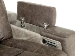 Lantana 2 Power Console Loveseat In Rocky Gray/Brown