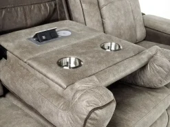 Lantana 2 Power Sofa In Rocky Gray/Brown