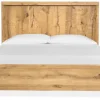 Laramie Panel Bed In Honey Wheat, Queen