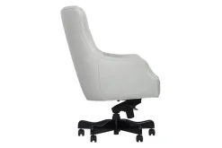 Leather Office Desk Chair In Alabaster