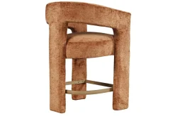Leslie Upholstered Counter Height Stool In Rust