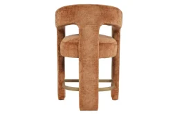 Leslie Upholstered Counter Height Stool In Rust