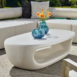 Leyton Outdoor Coffee Table In White