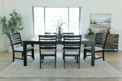 Lincoln Dining Table & 6 Chairs In Dark Espresso