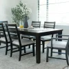 Lincoln Dining Table, 4 Chairs & 2 Arm Chairs In Dark Espresso
