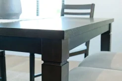 Lincoln Dining Table, 2 Chairs, 2 Arm Chairs & Bench In Dark Espresso