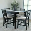Lincoln Square Counter Height Dining Table & 4 Stools In Dark Espresso