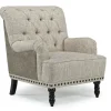 Linen Accent Chair In Stone