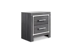 Lodanna Panel Bed, Dresser, Mirror & Nightstand In Gray