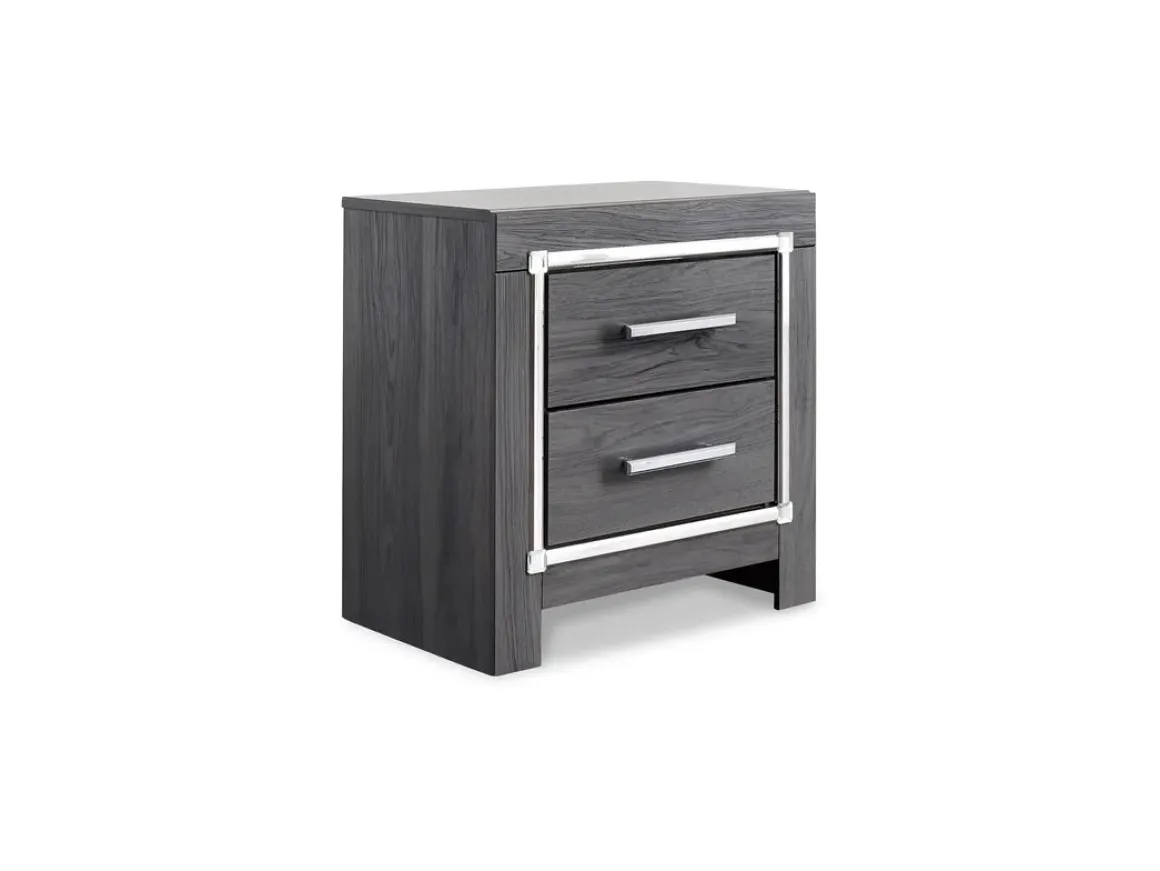 Lodanna Panel Bed, Dresser, Mirror & Nightstand In Gray