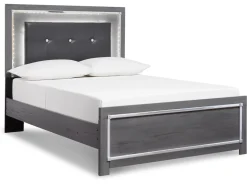 Lodanna Panel Bed, Dresser, Mirror & Nightstand In Gray