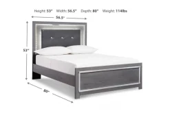 Lodanna Panel Bed In Gray, Full