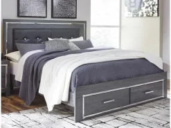 Lodanna Panel Bed W/ Storage In Gray, Full