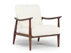 Louise Accent Chair In Sherpa Gray