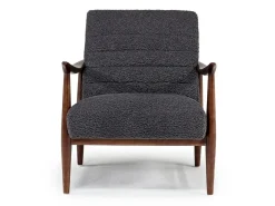 Louise Accent Chair In Sherpa Gray