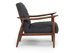 Louise Accent Chair In Sherpa Gray