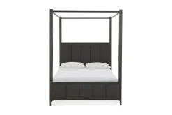 Lucerne Upholstered Canopy Bed In Vintage Coffee, Queen