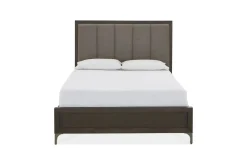 Lucerne Upholstered Panel Bed In Vintage Coffee, Queen