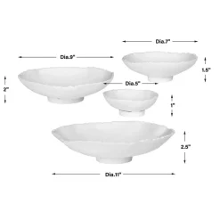 Lucky Coins Wall Art In White, Set Of 4