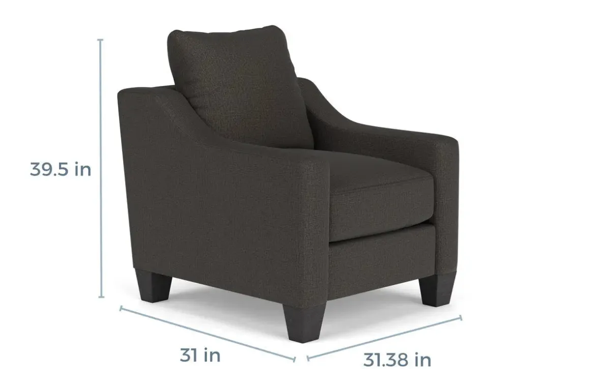 Lucy Chair In Splash Charcoal