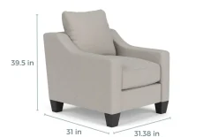 Lucy Chair In Splash Charcoal
