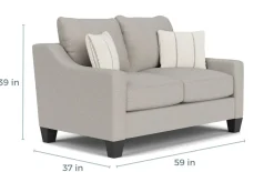 Lucy Loveseat In Splash Linen