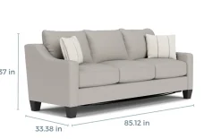 Lucy Queen Sleeper Sofa In Splash Charcoal