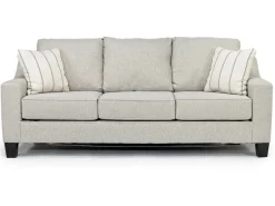 Lucy Queen Sleeper Sofa W/ Mattress In Splash Charcoal