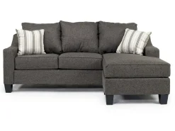 Lucy Reversible Sofa Chaise In Splash Charcoal