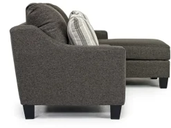 Lucy Reversible Sofa Chaise In Splash Charcoal