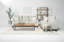 Lucy Sofa & Loveseat In Splash Linen