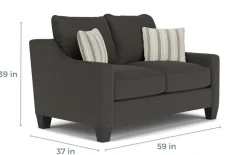 Lucy Sofa & Loveseat In Splash Linen