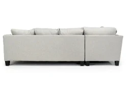 Lucy Tux Queen Sleeper Sectional W/ Mattress In Splash Charcoal, Left Facing