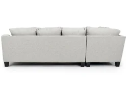 Lucy Tux Sofa Sectional In Splash Charcoal, Right Facing