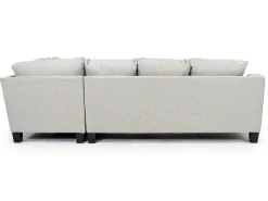 Lucy Tux Sofa Sectional In Splash Charcoal, Right Facing