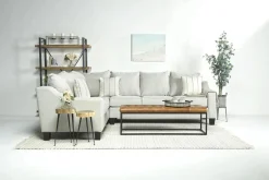 Lucy Tux Sofa Sectional In Splash Charcoal, Right Facing