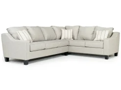Lucy Tux Sofa Sectional In Splash Charcoal, Right Facing