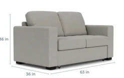Luigi Full Sleeper Loveseat In Gray