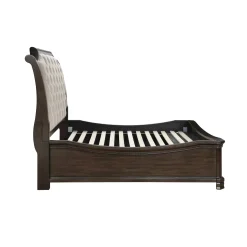 Lyndhurst Sleigh Bed W/ Storage In Vintage White, Queen