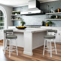 Madrid Counter Height Stool In Auburn & Brown, Swivel