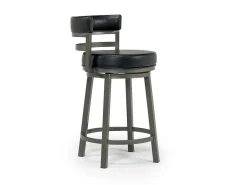 Madrid Counter Height Stool In Auburn & Brown, Swivel