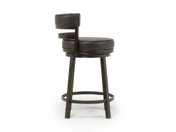 Madrid Counter Height Stool In Auburn & Brown, Swivel