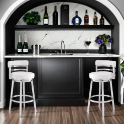 Madrid Swivel Barstool In Gray