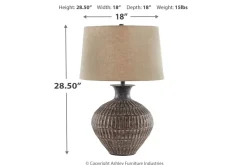 Magan Table Lamp In Antique Bronze Finish