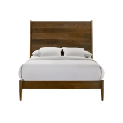 Malibu Panel Bed, Dresser, Mirror & Nightstand In Walnut, Twin