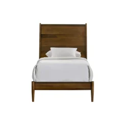 Malibu Panel Bed, Dresser, Mirror & Nightstand In Walnut, Twin